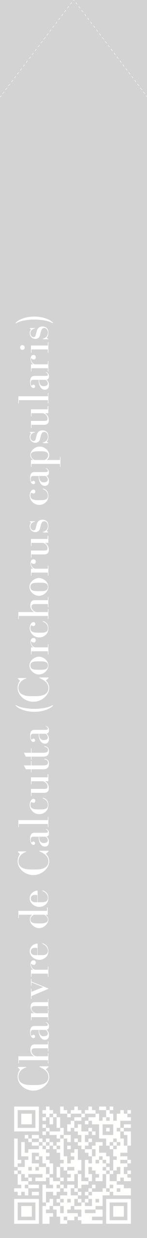 Étiquette de : Corchorus capsularis - format c - style blanche56_simplebod avec qrcode et comestibilité