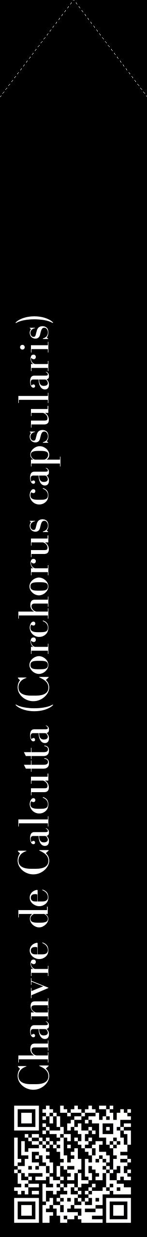 Étiquette de : Corchorus capsularis - format c - style blanche59_simplebod avec qrcode et comestibilité