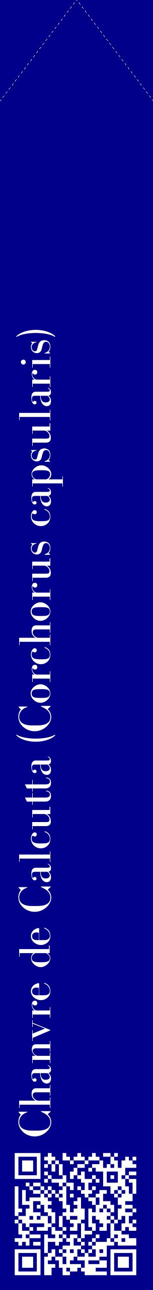 Étiquette de : Corchorus capsularis - format c - style blanche7_simplebod avec qrcode et comestibilité