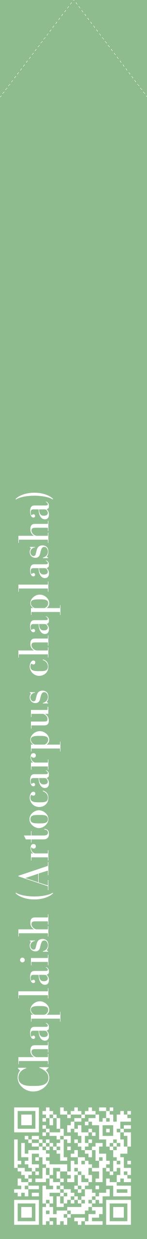 Étiquette de : Artocarpus chaplasha - format c - style blanche13_simplebod avec qrcode et comestibilité
