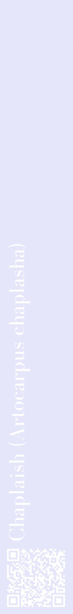 Étiquette de : Artocarpus chaplasha - format c - style blanche55_simplebod avec qrcode et comestibilité