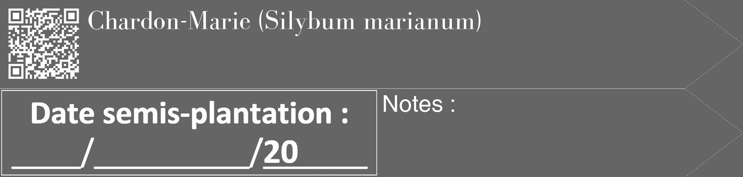 Étiquette de : Silybum marianum - format c - style blanche32_simple_simplebod avec qrcode et comestibilité
