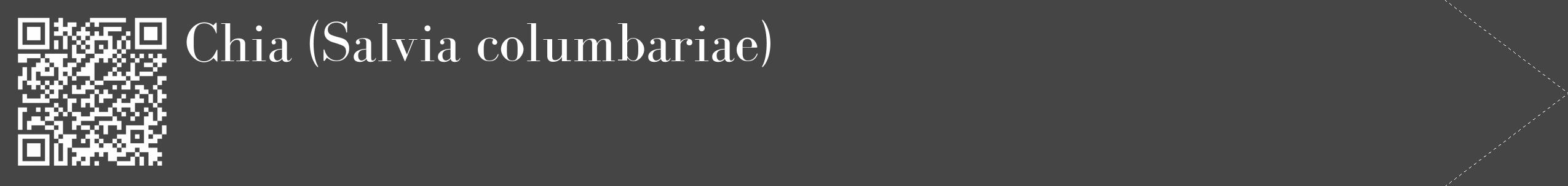 Étiquette de : Salvia columbariae - format c - style blanche58_simple_simplebod avec qrcode et comestibilité
