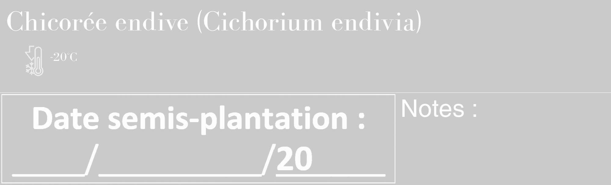Étiquette de : Cichorium endivia - format c - style blanche21_basique_basiquebod avec comestibilité