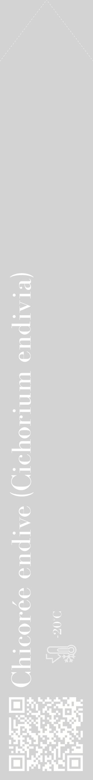 Étiquette de : Cichorium endivia - format c - style blanche56_simple_simplebod avec qrcode et comestibilité - position verticale