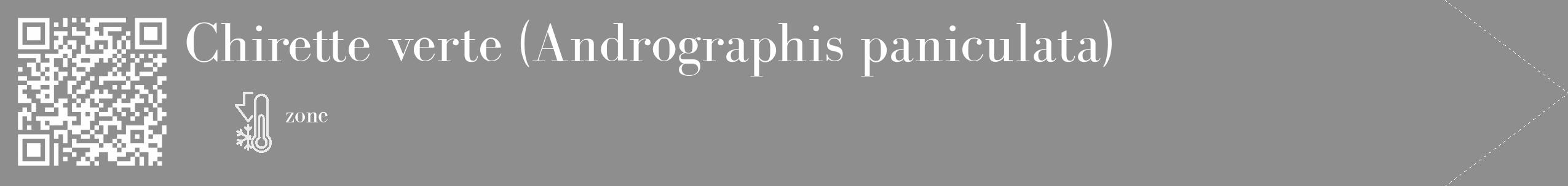 Étiquette de : Andrographis paniculata - format c - style blanche25_simple_simplebod avec qrcode et comestibilité