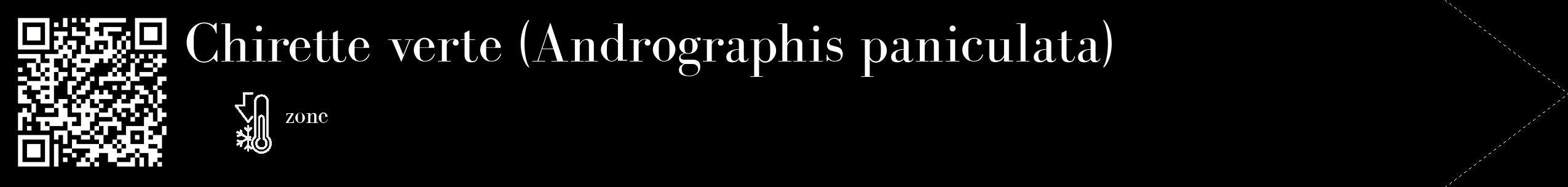 Étiquette de : Andrographis paniculata - format c - style blanche59_simple_simplebod avec qrcode et comestibilité