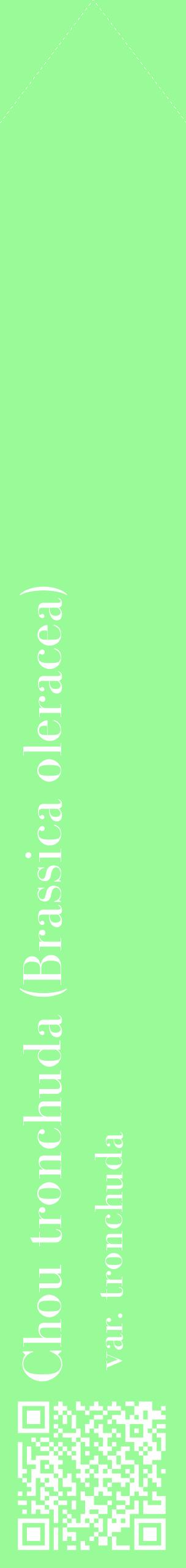 Étiquette de : Brassica oleracea var. tronchuda - format c - style blanche14_simplebod avec qrcode et comestibilité