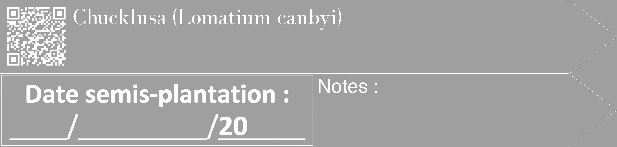 Étiquette de : Lomatium canbyi - format c - style blanche24_simple_simplebod avec qrcode et comestibilité