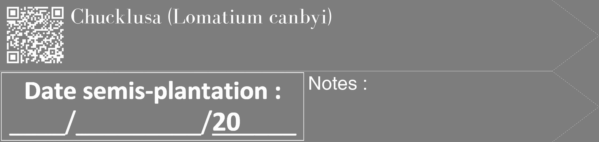 Étiquette de : Lomatium canbyi - format c - style blanche35_simple_simplebod avec qrcode et comestibilité
