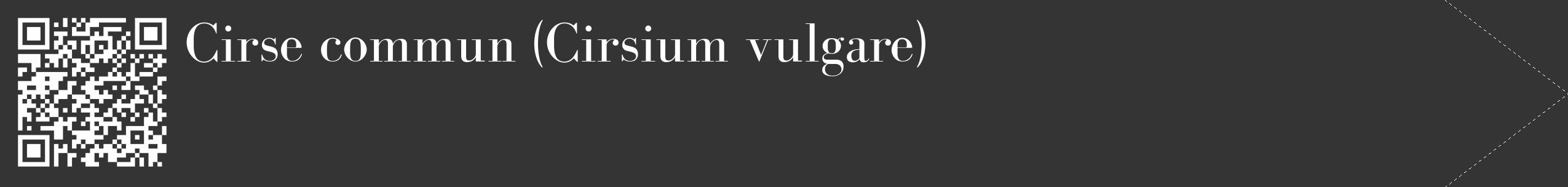 Étiquette de : Cirsium vulgare - format c - style blanche46_simple_simplebod avec qrcode et comestibilité