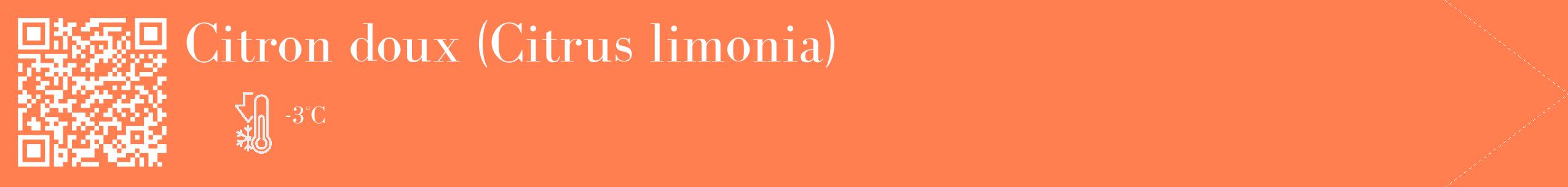 Étiquette de : Citrus limonia - format c - style blanche24_simple_simplebod avec qrcode et comestibilité