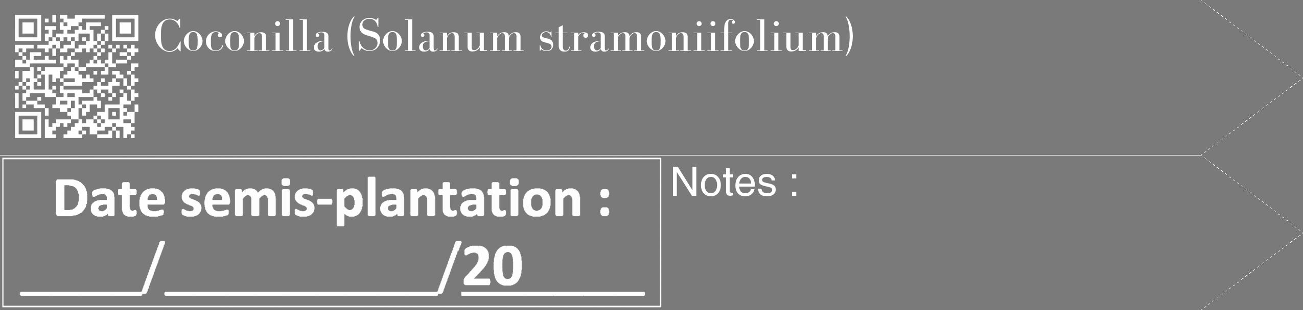 Étiquette de : Solanum stramoniifolium - format c - style blanche3_simple_simplebod avec qrcode et comestibilité