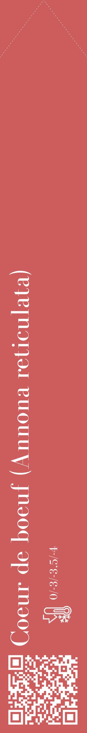 Étiquette de : Annona reticulata - format c - style blanche35_simple_simplebod avec qrcode et comestibilité - position verticale