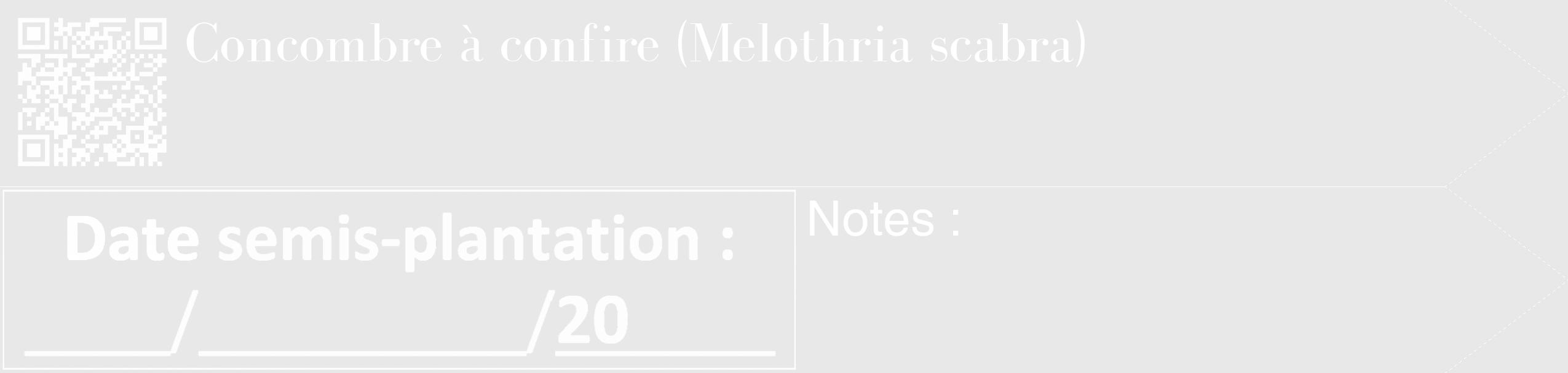 Étiquette de : Melothria scabra - format c - style blanche55_simple_simplebod avec qrcode et comestibilité