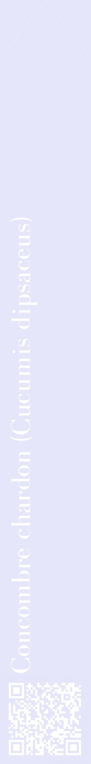 Étiquette de : Cucumis dipsaceus - format c - style blanche55_simplebod avec qrcode et comestibilité