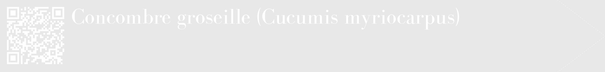 Étiquette de : Cucumis myriocarpus - format c - style blanche55_simple_simplebod avec qrcode et comestibilité