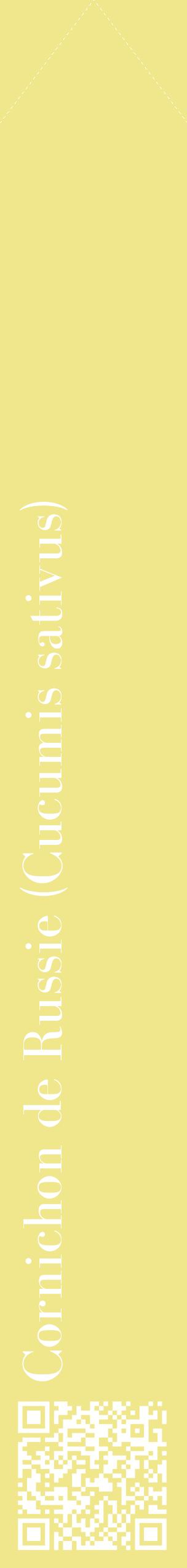 Étiquette de : Cucumis sativus - format c - style blanche20_simplebod avec qrcode et comestibilité