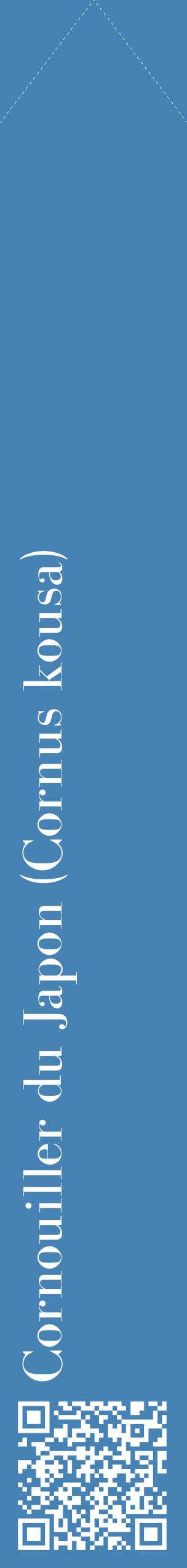 Étiquette de : Cornus kousa - format c - style blanche5_simplebod avec qrcode et comestibilité