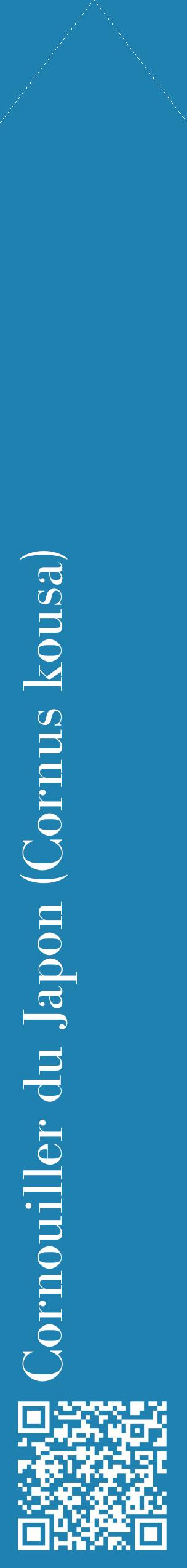 Étiquette de : Cornus kousa - format c - style blanche6_simplebod avec qrcode et comestibilité