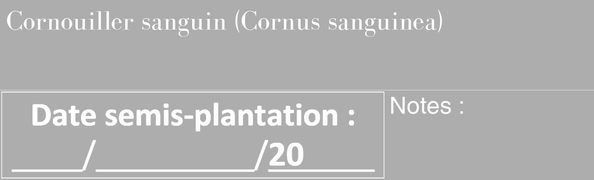 Étiquette de : Cornus sanguinea - format c - style blanche22_basique_basiquebod avec comestibilité