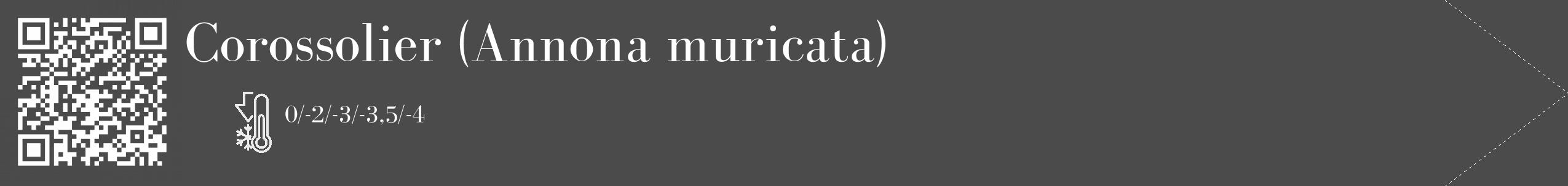 Étiquette de : Annona muricata - format c - style blanche9_simple_simplebod avec qrcode et comestibilité