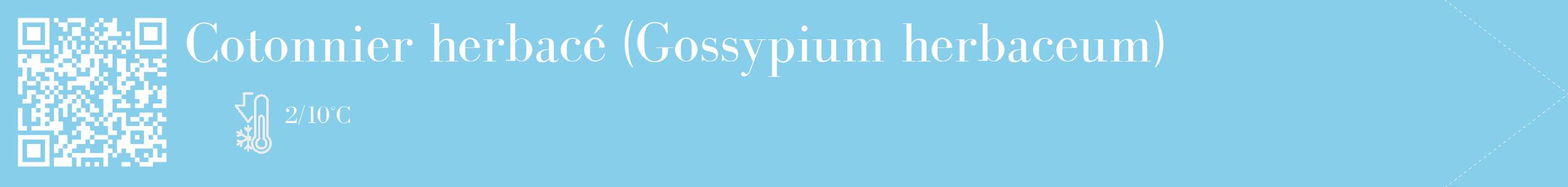 Étiquette de : Gossypium herbaceum - format c - style blanche1_simple_simplebod avec qrcode et comestibilité
