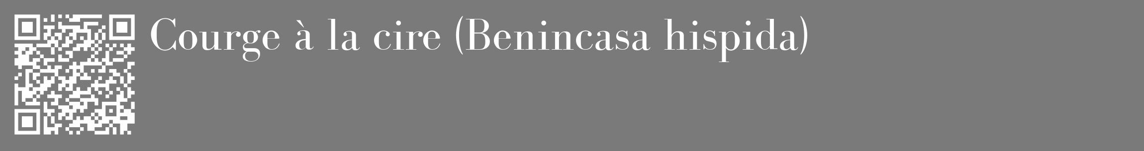 Étiquette de : Benincasa hispida - format c - style blanche3_basique_basiquebod avec qrcode et comestibilité