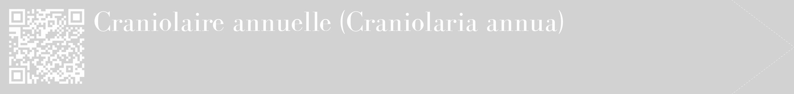 Étiquette de : Craniolaria annua - format c - style blanche14_simple_simplebod avec qrcode et comestibilité