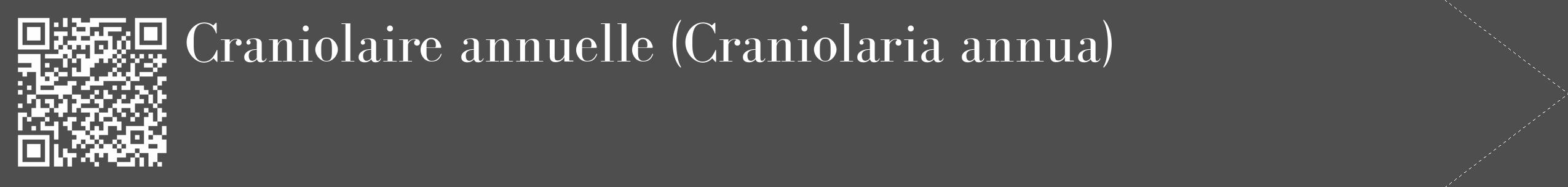 Étiquette de : Craniolaria annua - format c - style blanche33_simple_simplebod avec qrcode et comestibilité