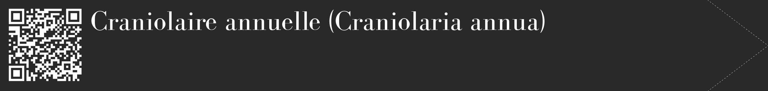 Étiquette de : Craniolaria annua - format c - style blanche34_simple_simplebod avec qrcode et comestibilité