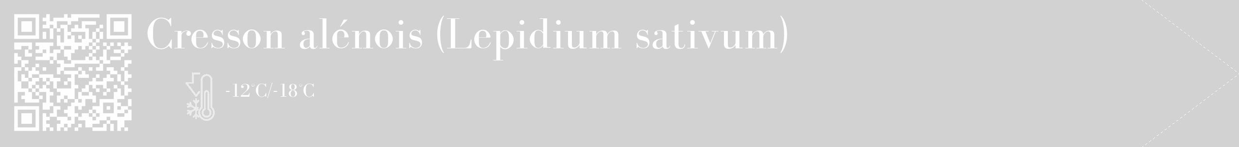 Étiquette de : Lepidium sativum - format c - style blanche14_simple_simplebod avec qrcode et comestibilité