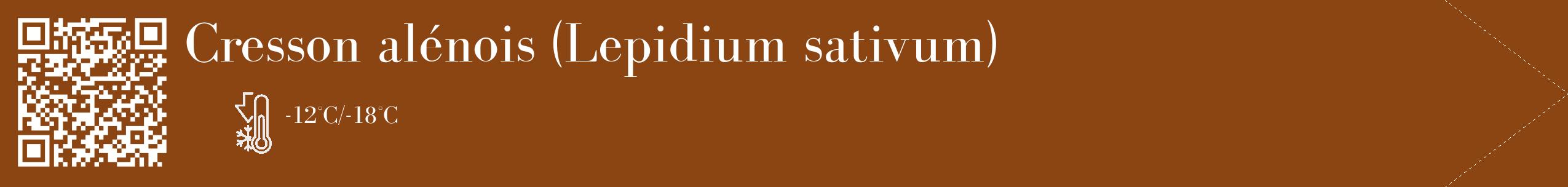 Étiquette de : Lepidium sativum - format c - style blanche30_simple_simplebod avec qrcode et comestibilité