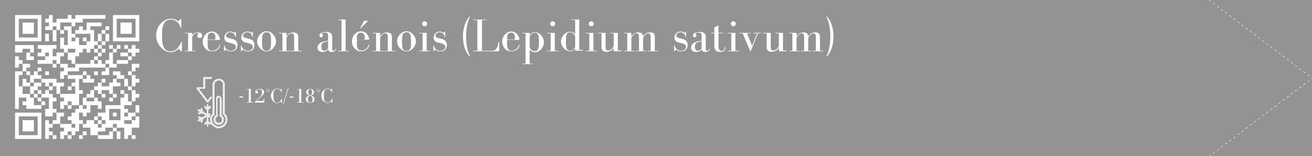 Étiquette de : Lepidium sativum - format c - style blanche44_simple_simplebod avec qrcode et comestibilité