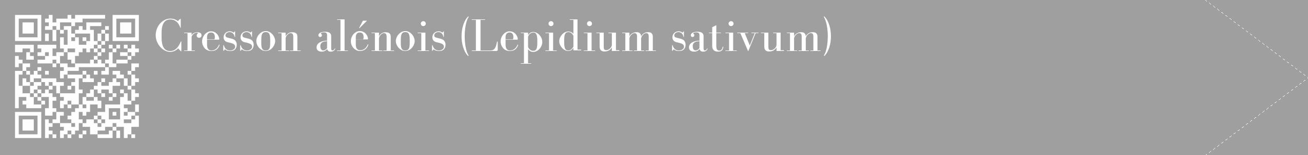 Étiquette de : Lepidium sativum - format c - style blanche24_simple_simplebod avec qrcode et comestibilité