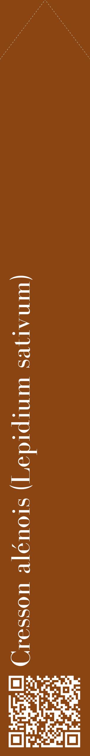 Étiquette de : Lepidium sativum - format c - style blanche30_simplebod avec qrcode et comestibilité
