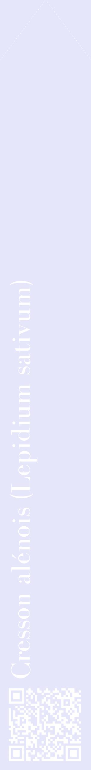 Étiquette de : Lepidium sativum - format c - style blanche55_simplebod avec qrcode et comestibilité