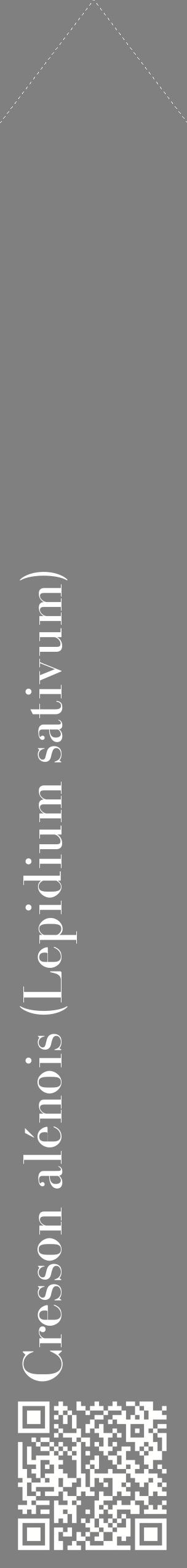 Étiquette de : Lepidium sativum - format c - style blanche57_simplebod avec qrcode et comestibilité