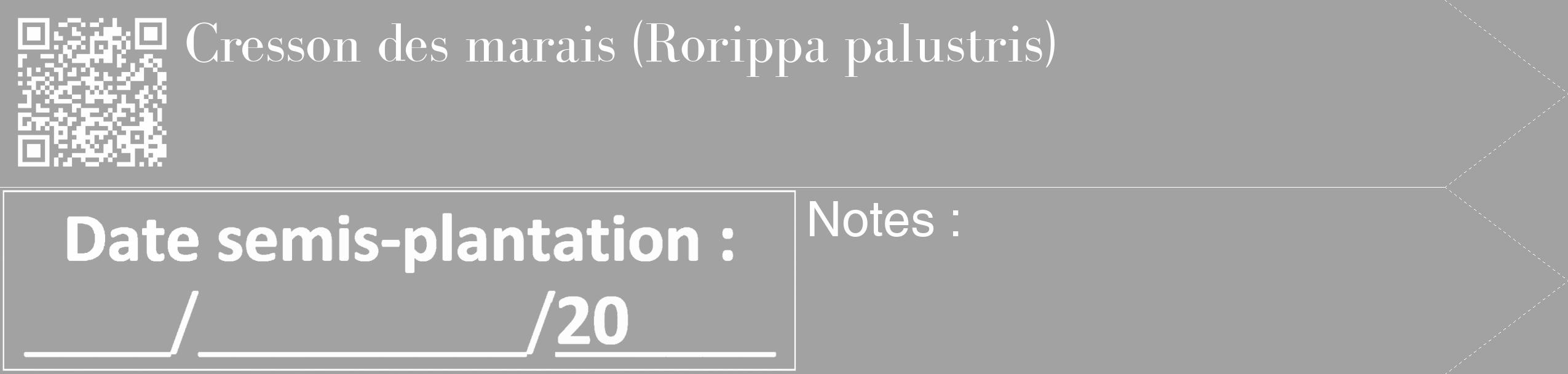 Étiquette de : Rorippa palustris - format c - style blanche38_simple_simplebod avec qrcode et comestibilité