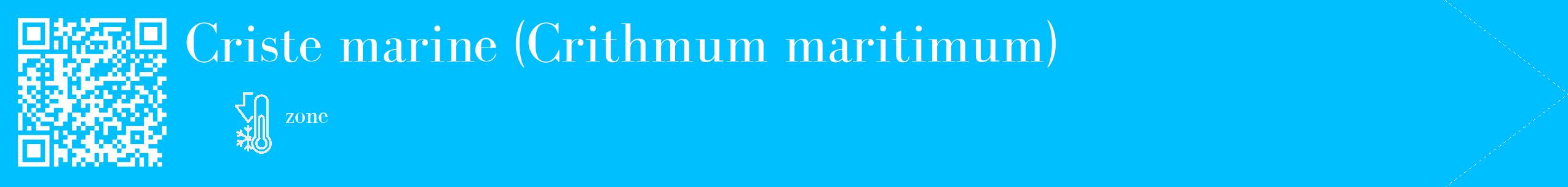 Étiquette de : Crithmum maritimum - format c - style blanche2_simple_simplebod avec qrcode et comestibilité