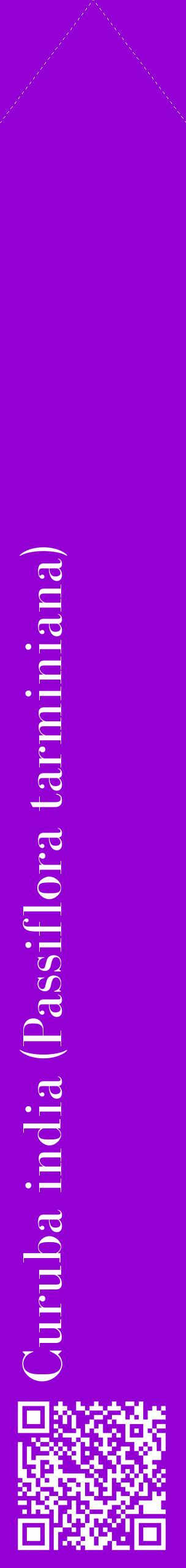 Étiquette de : Passiflora tarminiana - format c - style blanche48_simplebod avec qrcode et comestibilité