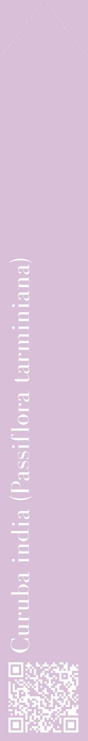 Étiquette de : Passiflora tarminiana - format c - style blanche54_simplebod avec qrcode et comestibilité