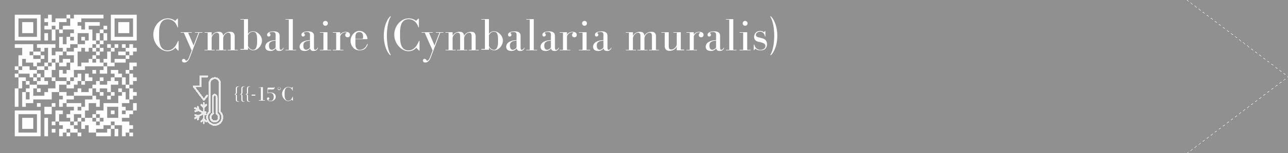 Étiquette de : Cymbalaria muralis - format c - style blanche4_simple_simplebod avec qrcode et comestibilité