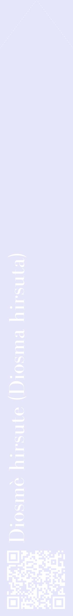 Étiquette de : Diosma hirsuta - format c - style blanche55_simplebod avec qrcode et comestibilité
