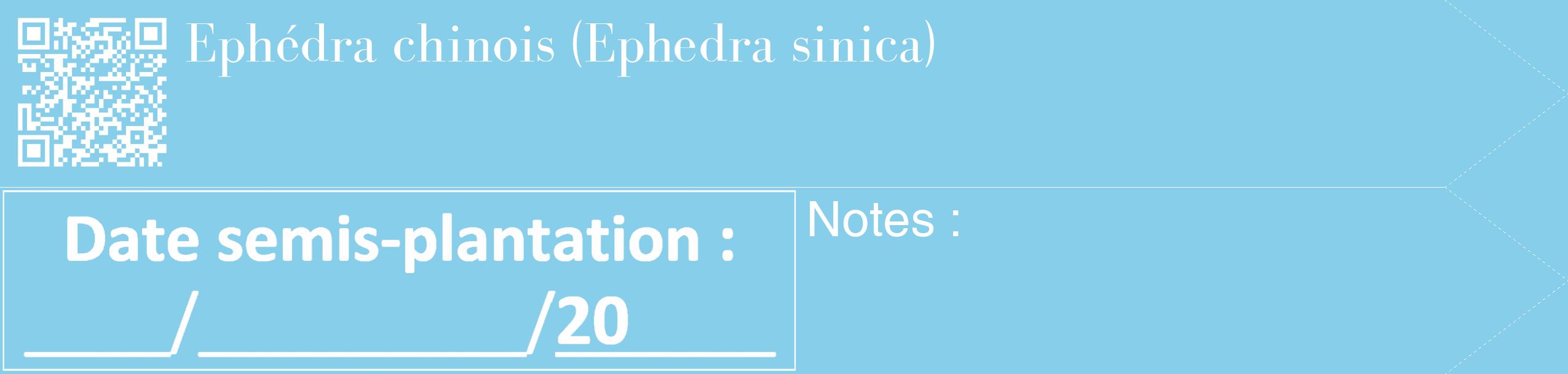 Étiquette de : Ephedra sinica - format c - style blanche1_simple_simplebod avec qrcode et comestibilité