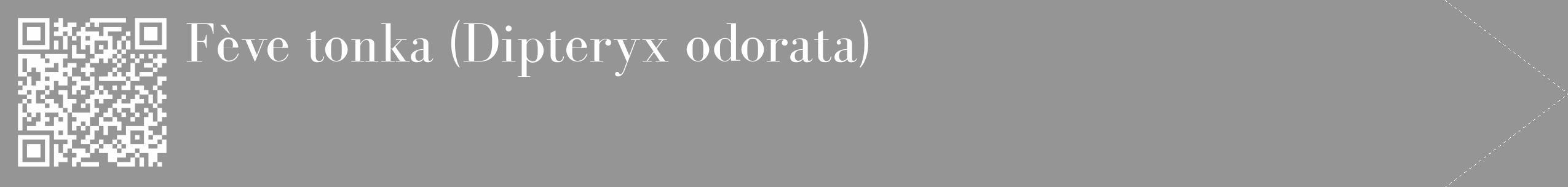 Étiquette de : Dipteryx odorata - format c - style blanche16_simple_simplebod avec qrcode et comestibilité