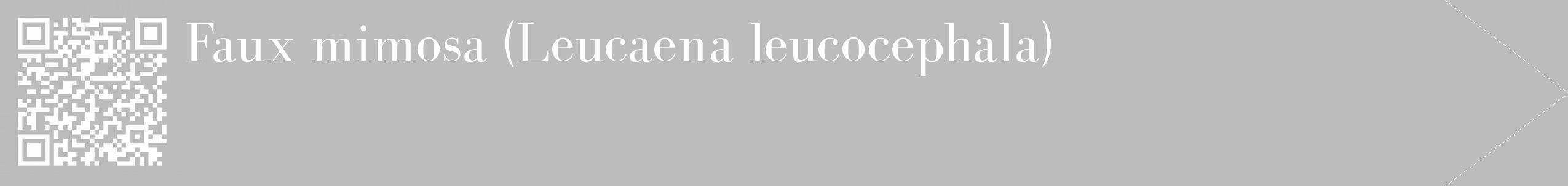 Étiquette de : Leucaena leucocephala - format c - style blanche1_simple_simplebod avec qrcode et comestibilité