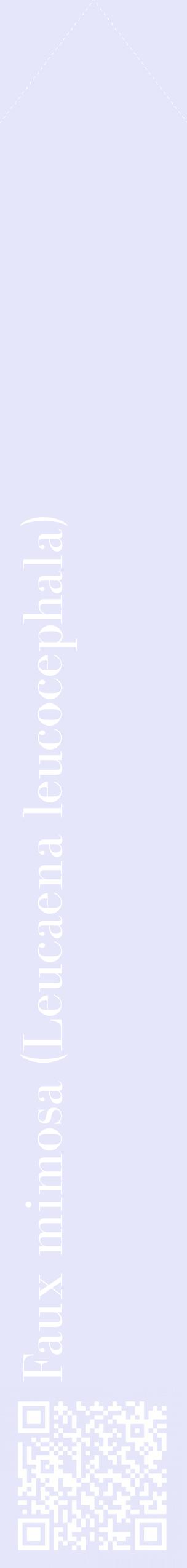 Étiquette de : Leucaena leucocephala - format c - style blanche55_simplebod avec qrcode et comestibilité