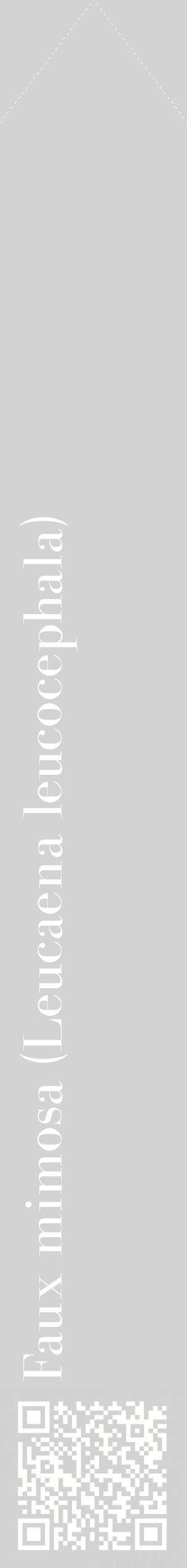 Étiquette de : Leucaena leucocephala - format c - style blanche56_simplebod avec qrcode et comestibilité