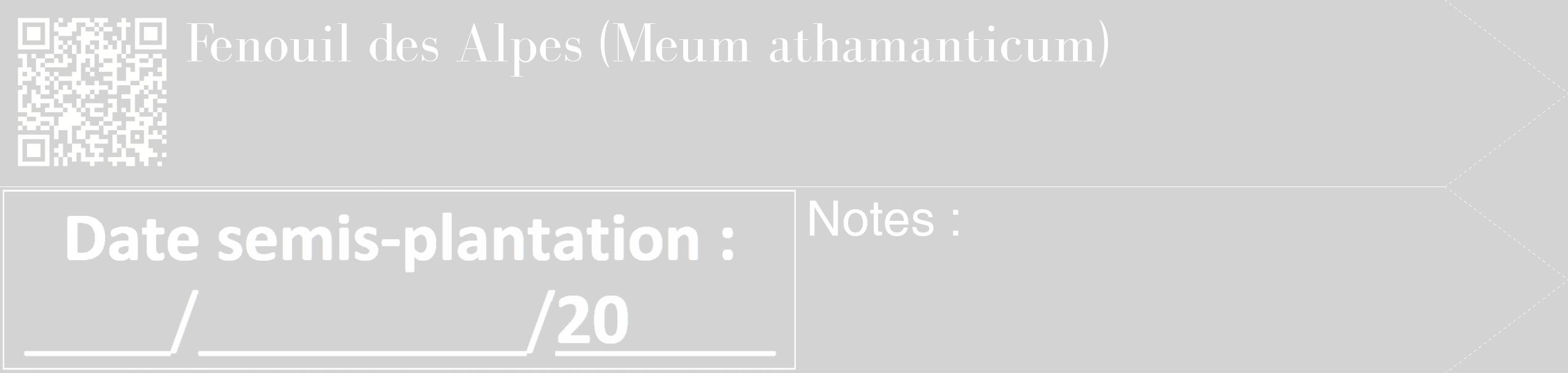 Étiquette de : Meum athamanticum - format c - style blanche56_simple_simplebod avec qrcode et comestibilité